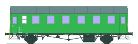 Ferro Train 789-314 - Austrian BBÖ Cip 37 714   2-ax coach,  5 windows